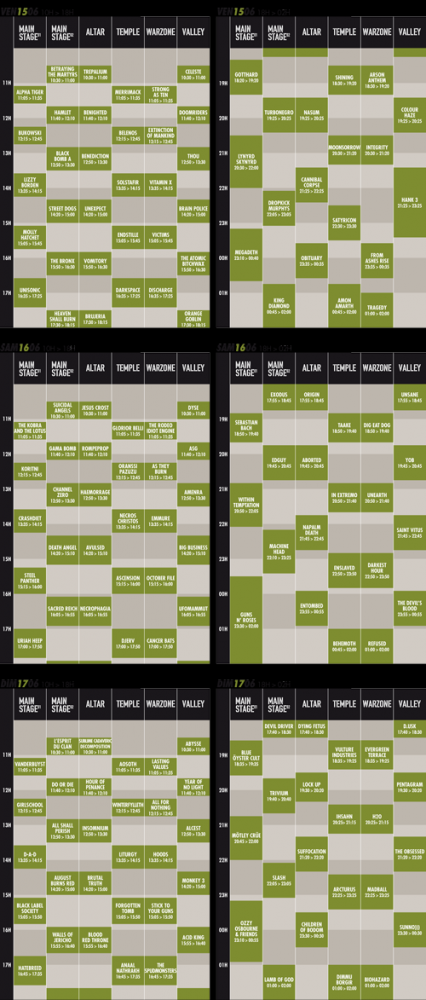 Running-order HELLFEST OPEN AIR 2012